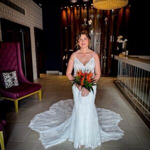 Martina Liana Ivory Lace Wedding Gown